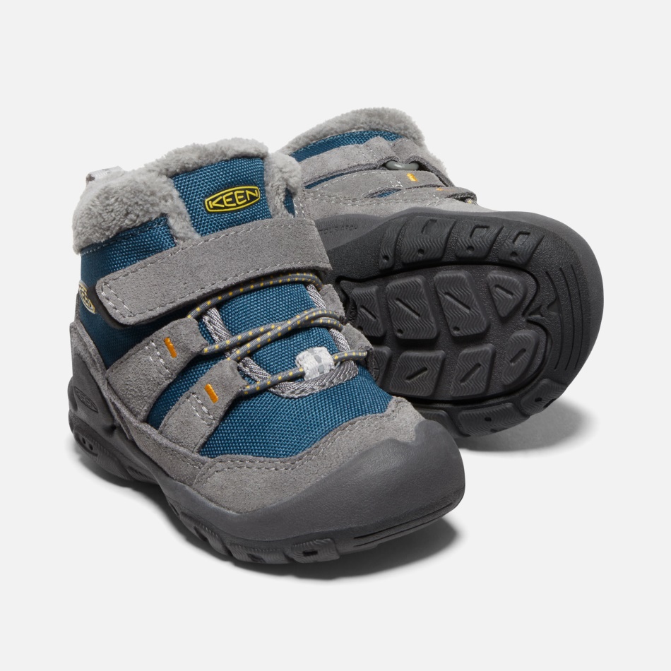 Chukka Con Nudo Para Niños Pequeños De Keen Steel Gris Azulado Con Alas