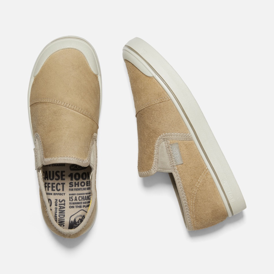 Beis-plata Abedul Afilada Mujer Elsa Cosecha Cuero Slip-on