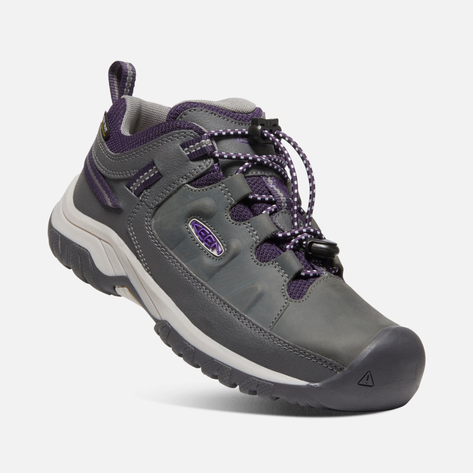 Zapato Impermeable Targhee Para Niños Grandes, Morado, Gran Imán, Tillandsia