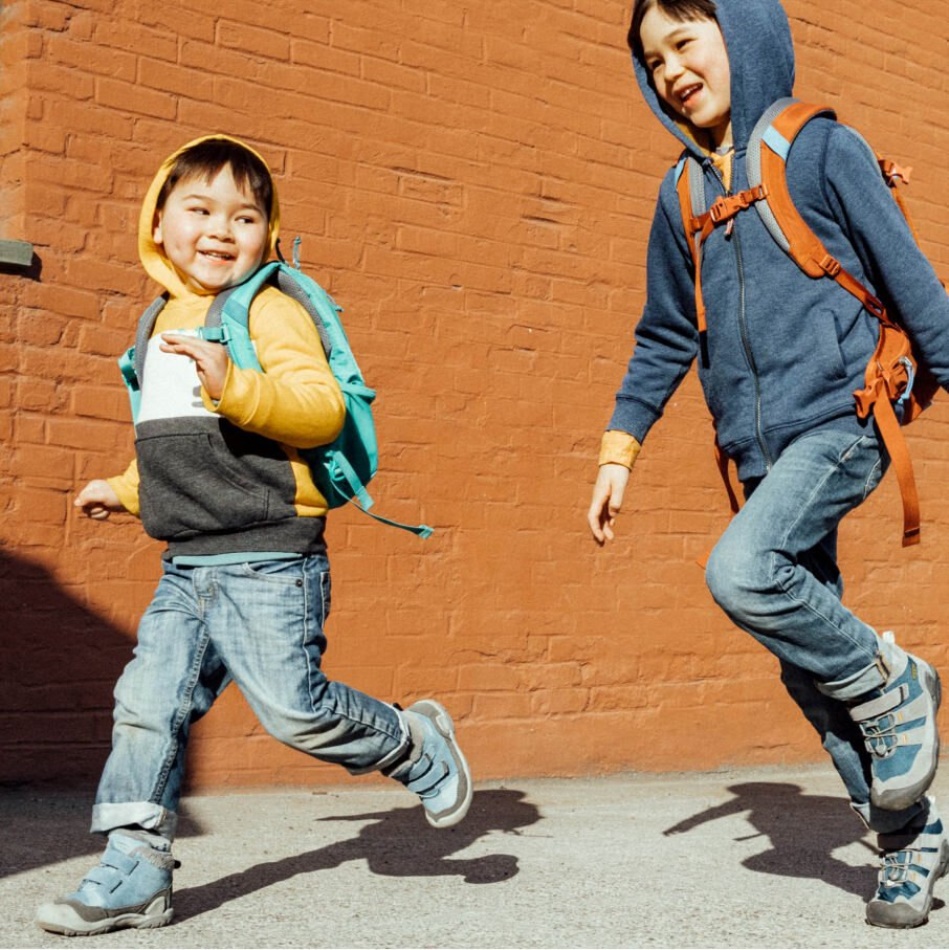 Chukka De Doble Tira Con Nudo Para Niños Grandes Kein Black-mykonos Blue