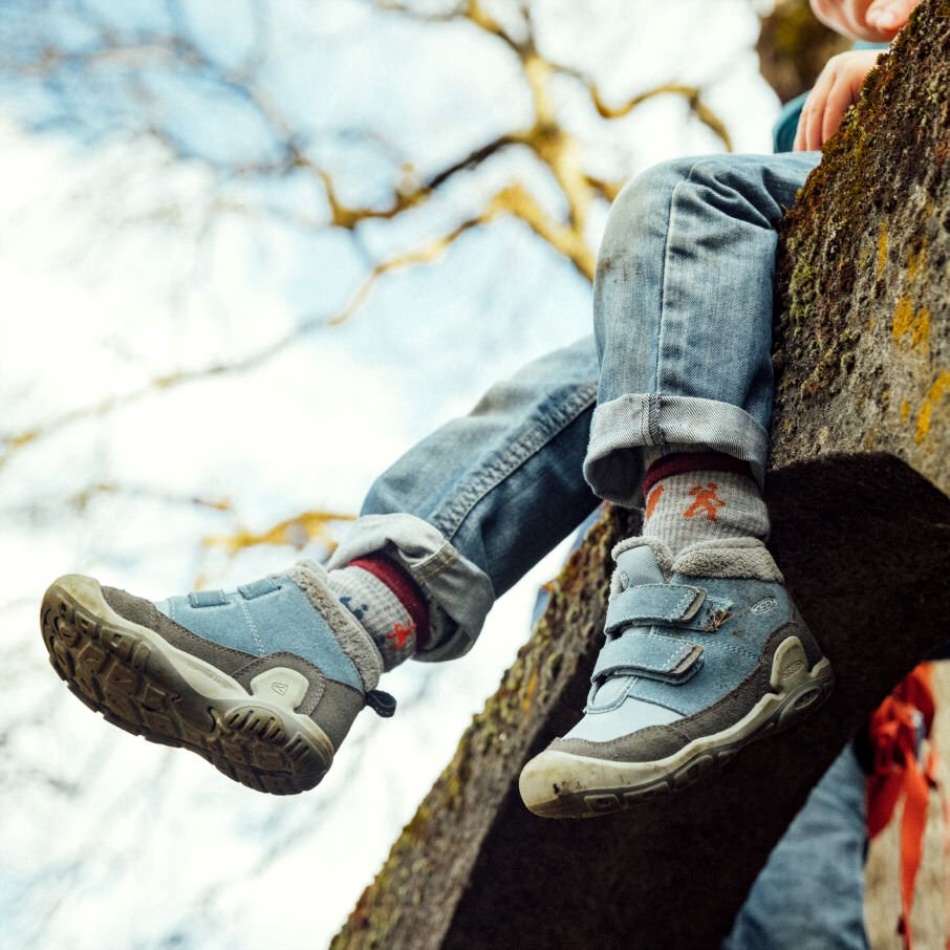 Chukka De Doble Tira Con Nudo Para Niños Grandes Kein Black-mykonos Blue