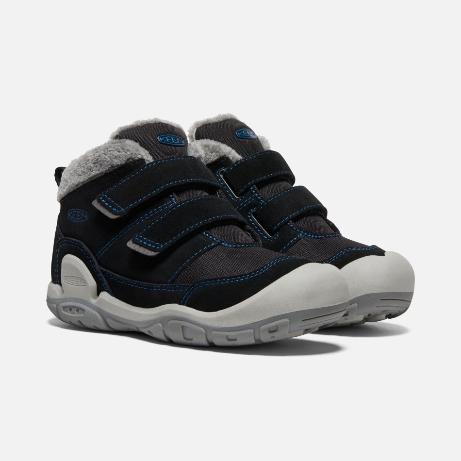 Chukka De Doble Tira Con Nudo Para Niños Grandes Kein Black-mykonos Blue