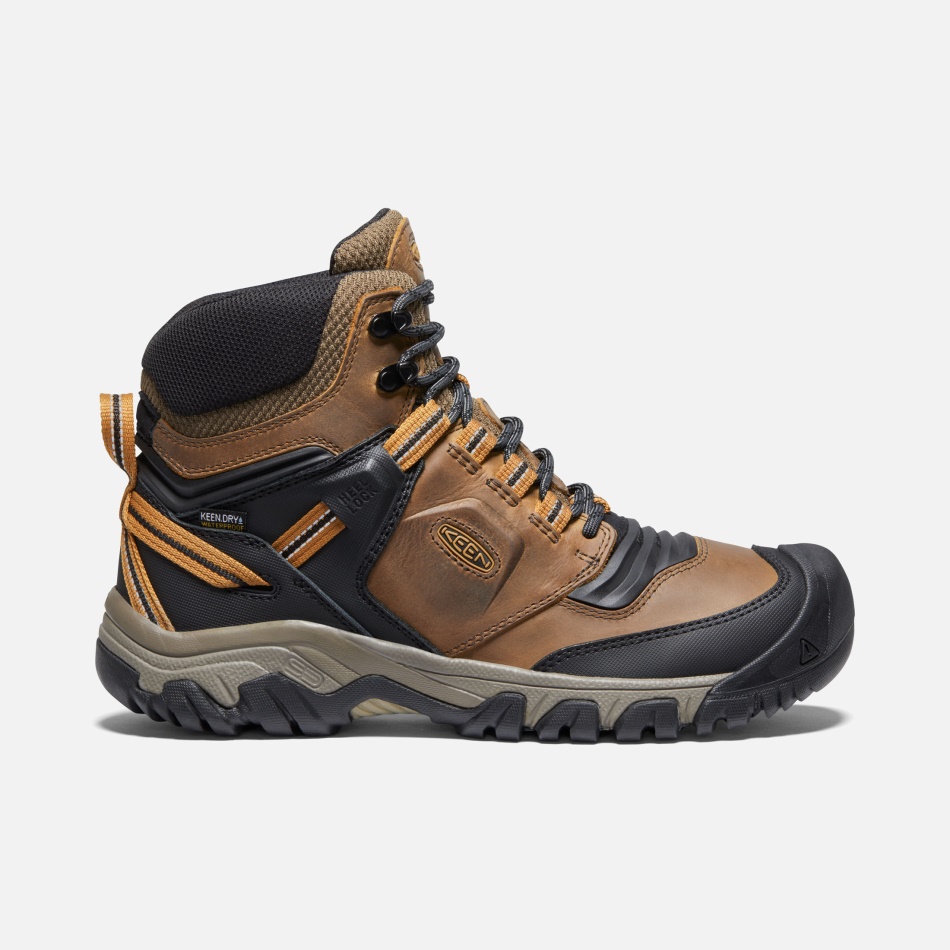 Botas Impermeables Ridge Flex Para Hombre, Color Marrón Dorado, Gran Bisonte, Anchas