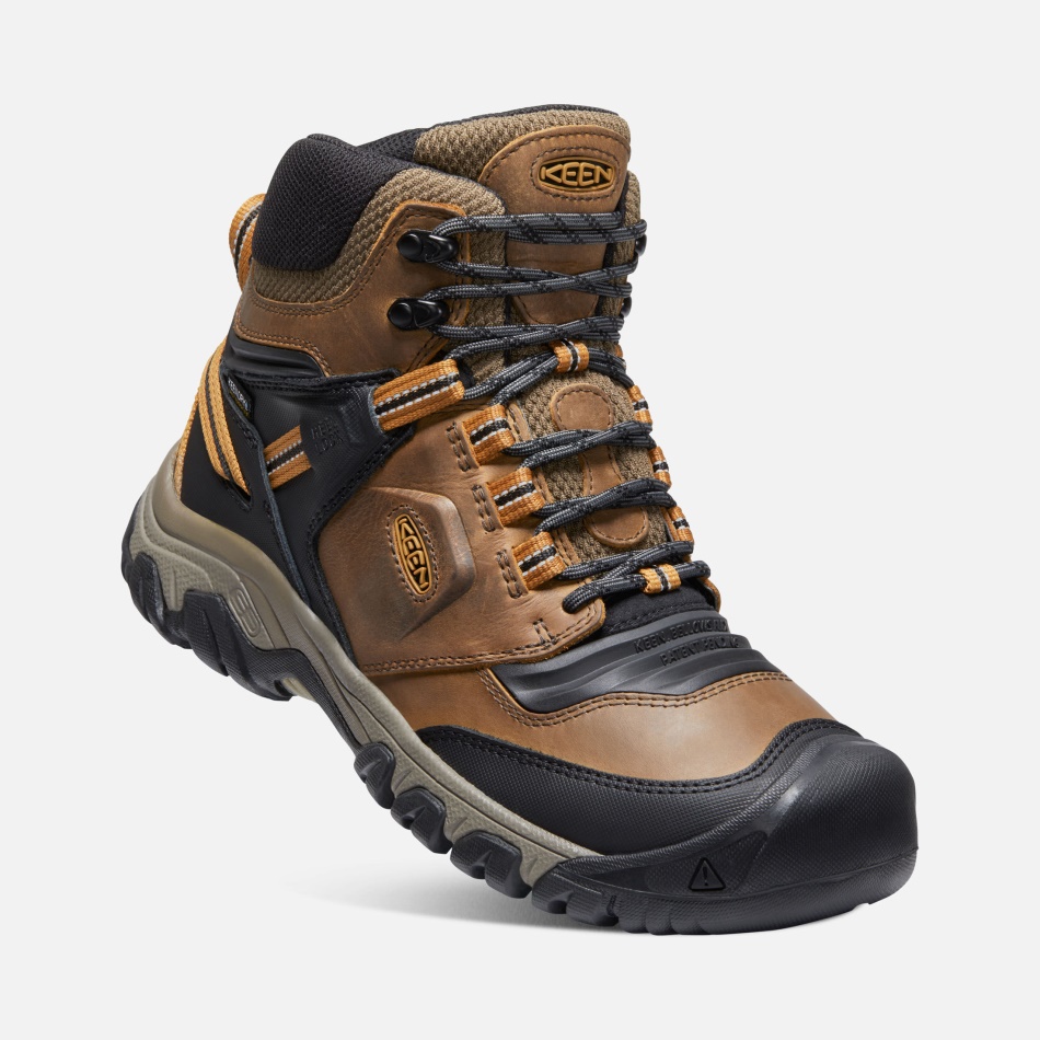 Botas Impermeables Ridge Flex Para Hombre, Color Marrón Dorado, Gran Bisonte, Anchas