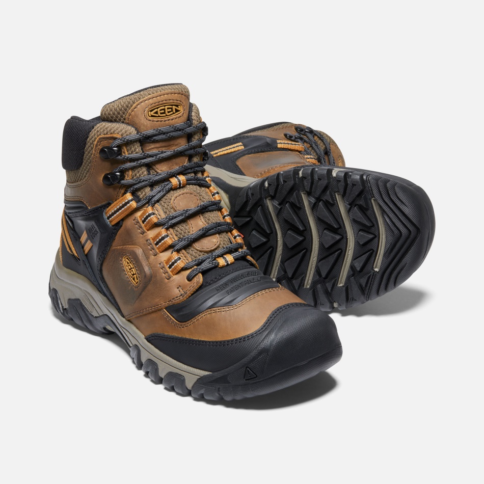 Botas Impermeables Ridge Flex Para Hombre, Color Marrón Dorado, Gran Bisonte, Anchas