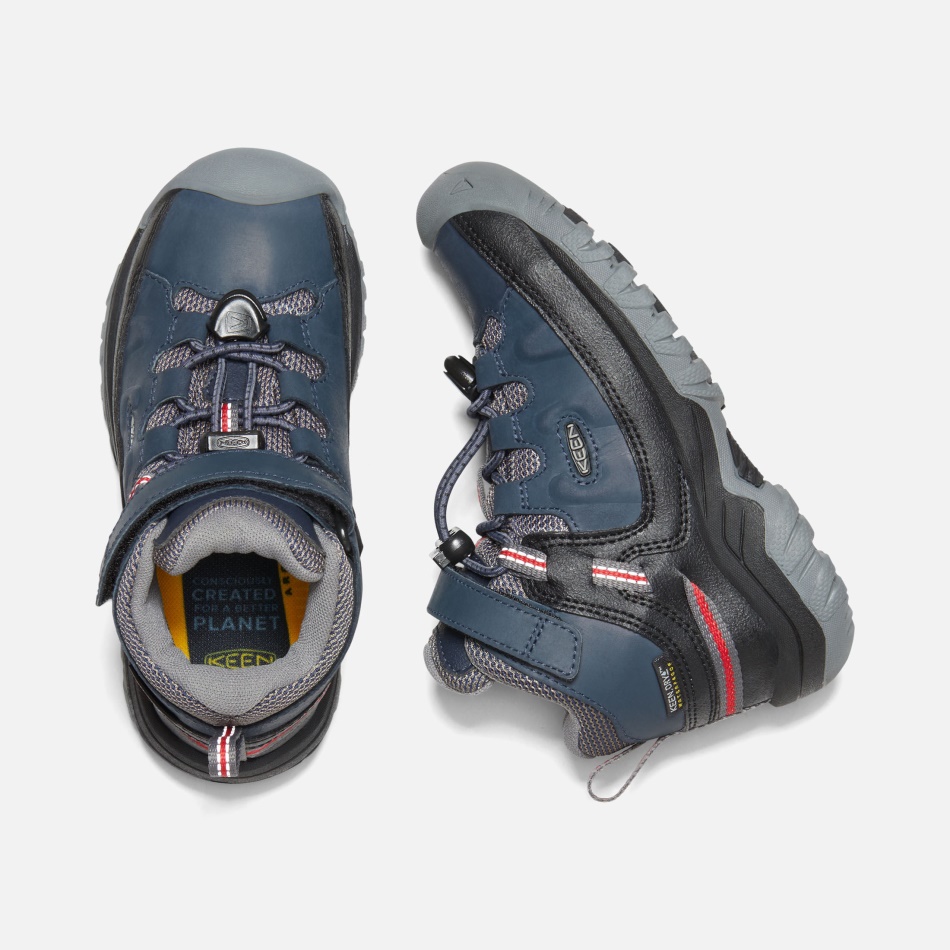 Bota Impermeable Targhee Para Niños Pequeños De Kein Blue Nights-Red Carpet