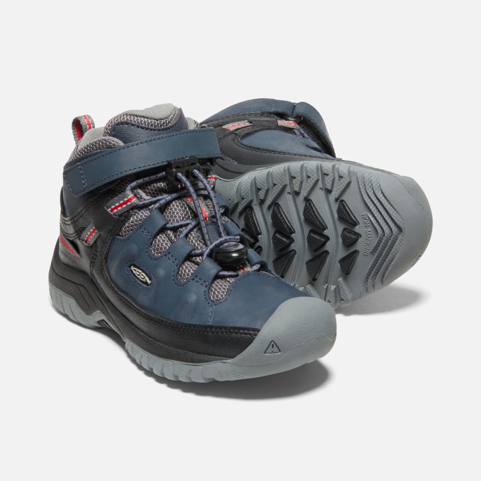 Bota Impermeable Targhee Para Niños Pequeños De Kein Blue Nights-Red Carpet