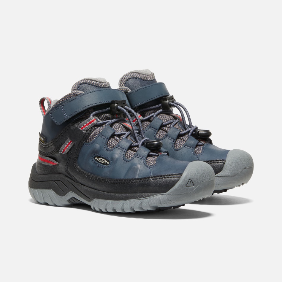 Bota Impermeable Targhee Para Niños Pequeños De Kein Blue Nights-Red Carpet