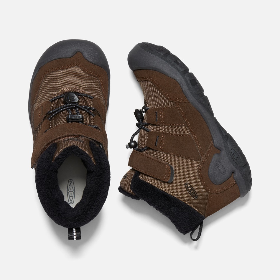 Chukka Con Nudo Para Niños Pequeños En Negro Tierra Oscuro Afilado