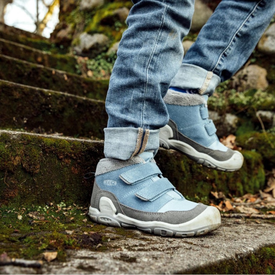 Chukka De Doble Tira Con Nudo De Niño Grande Shadow Sharp Azul Imán