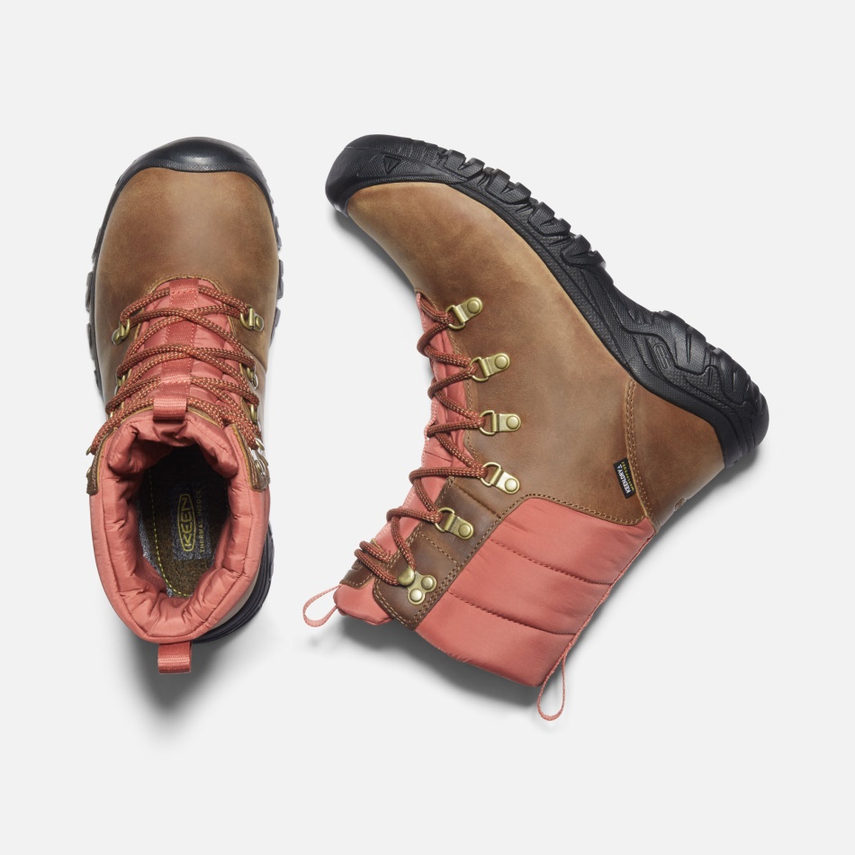 Bota Impermeable Greta Para Mujer De Madera De Coco Tostada