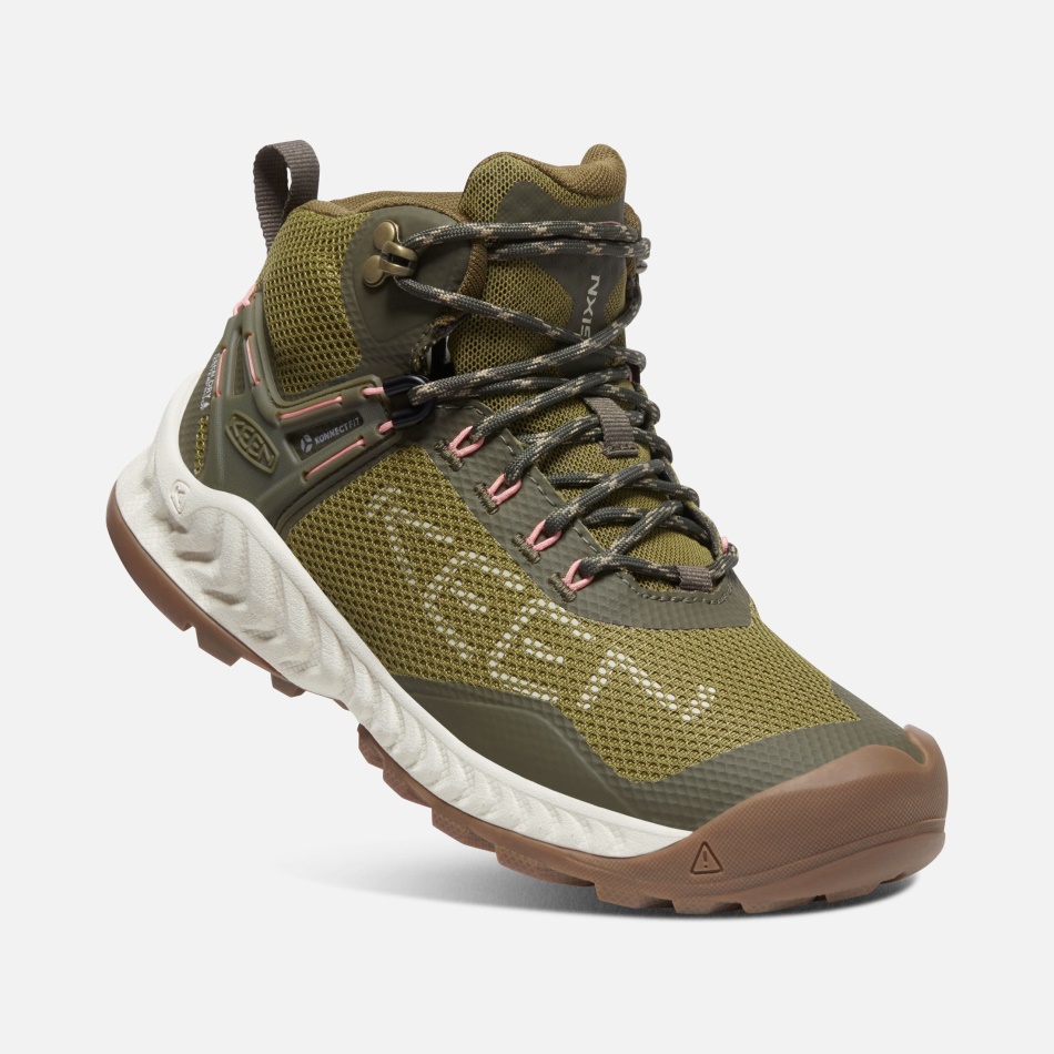 Botas Impermeables Keen Olive Drab-Birch Nxis Evo Para Mujer