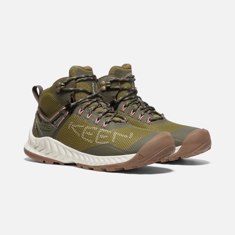Botas Impermeables Keen Olive Drab-Birch Nxis Evo Para Mujer