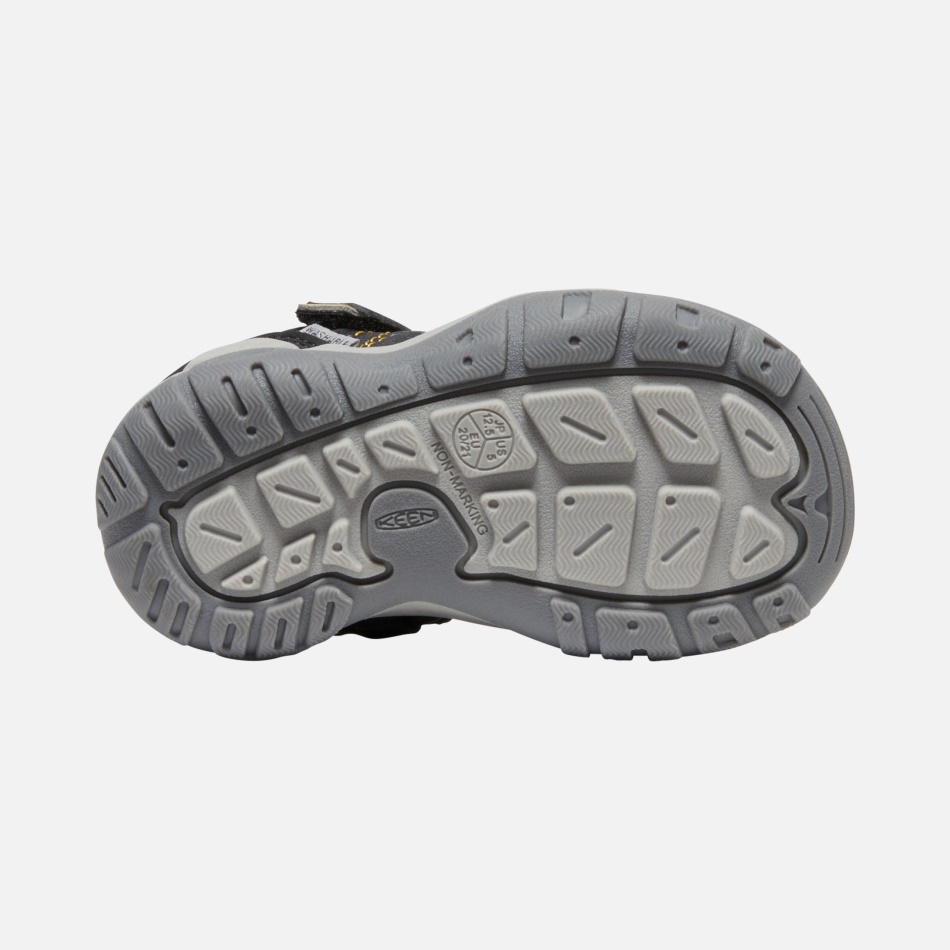 Zapatillas De Deporte Con Visera Nudo Negro-keen Amarillo Para Niños Pequeños