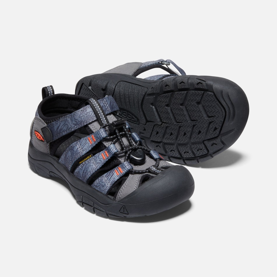 Newport H2 Para Niños Grandes Negro Gris Acero Afilado
